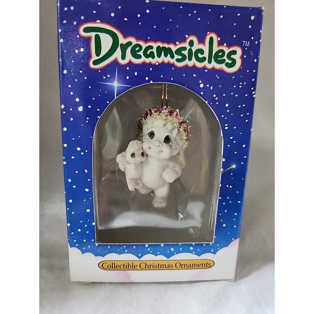 Vintage 1994 Dreamsicles Cherub with Baby Holiday Ornament DX286‎ Kristin Haynes